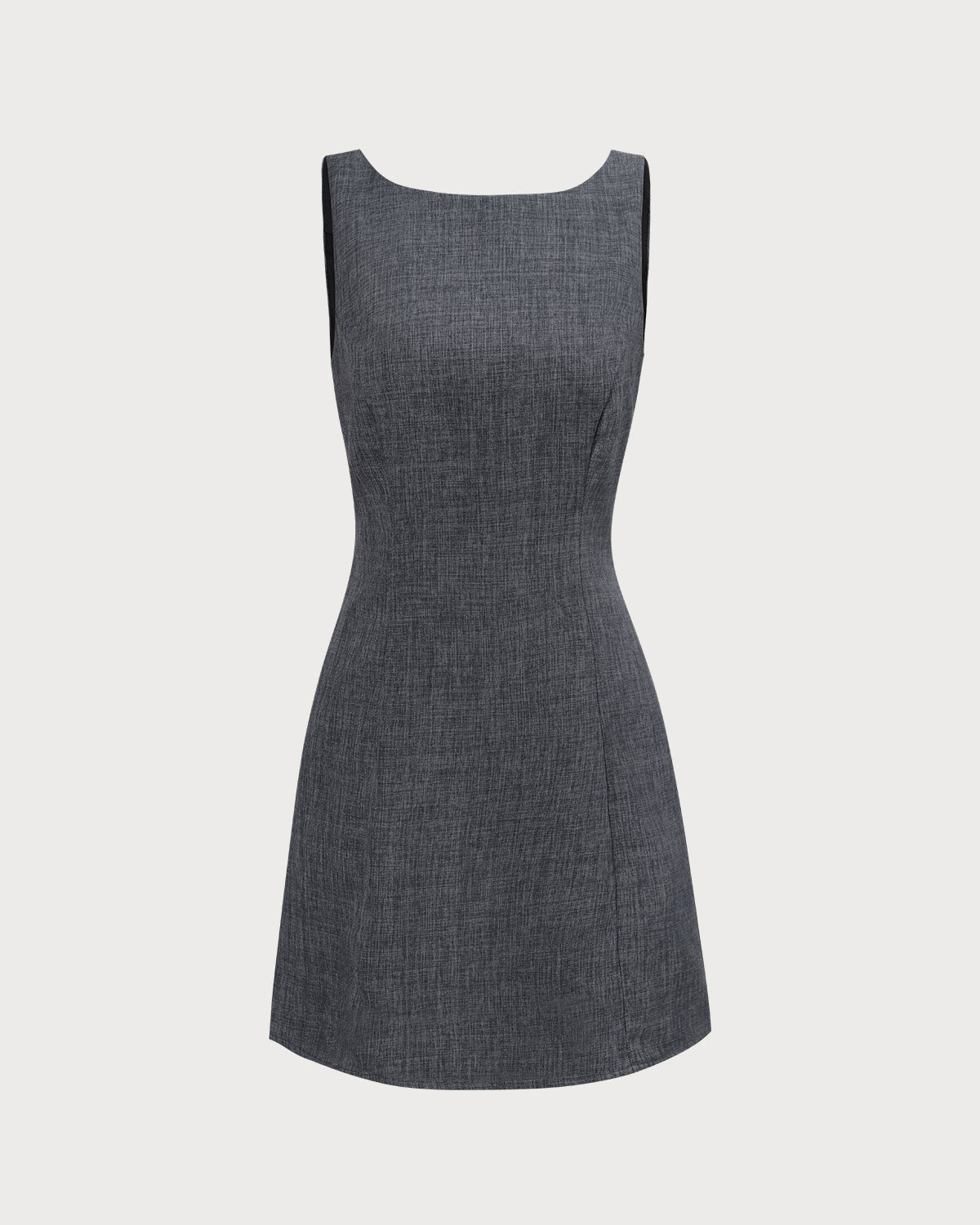 Melanie | Robe Mini Sans Manches à Col Bateau