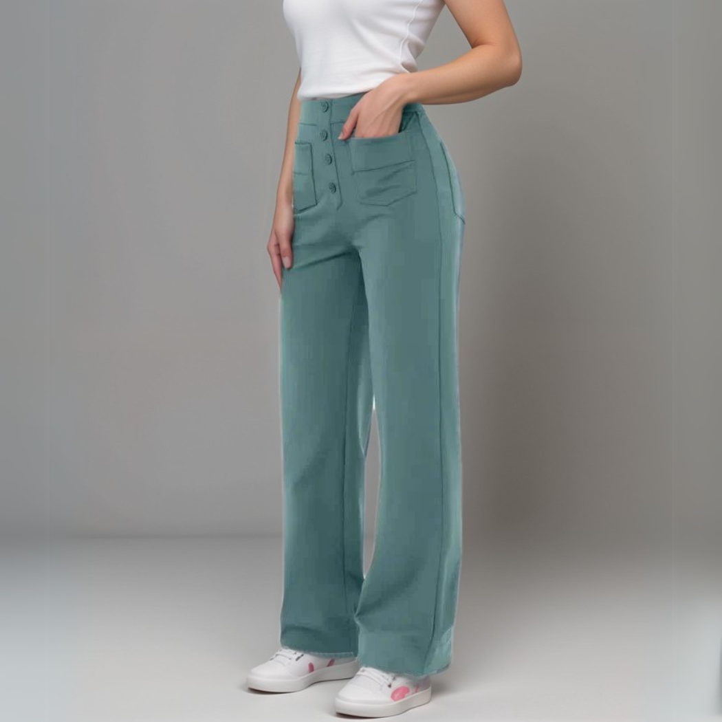 Léa | Pantalon Taille Haute Élastique