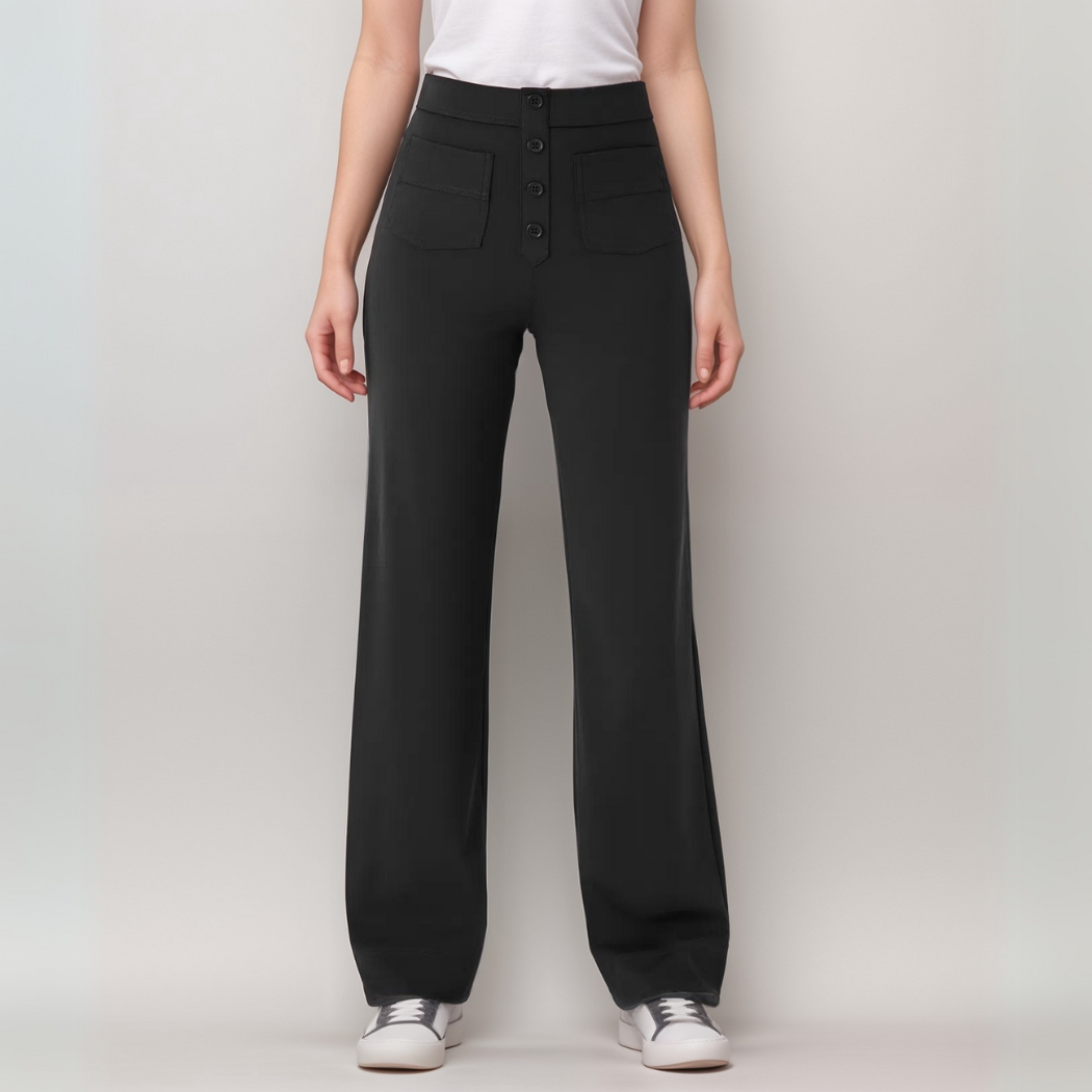 Léa | Pantalon Taille Haute Élastique