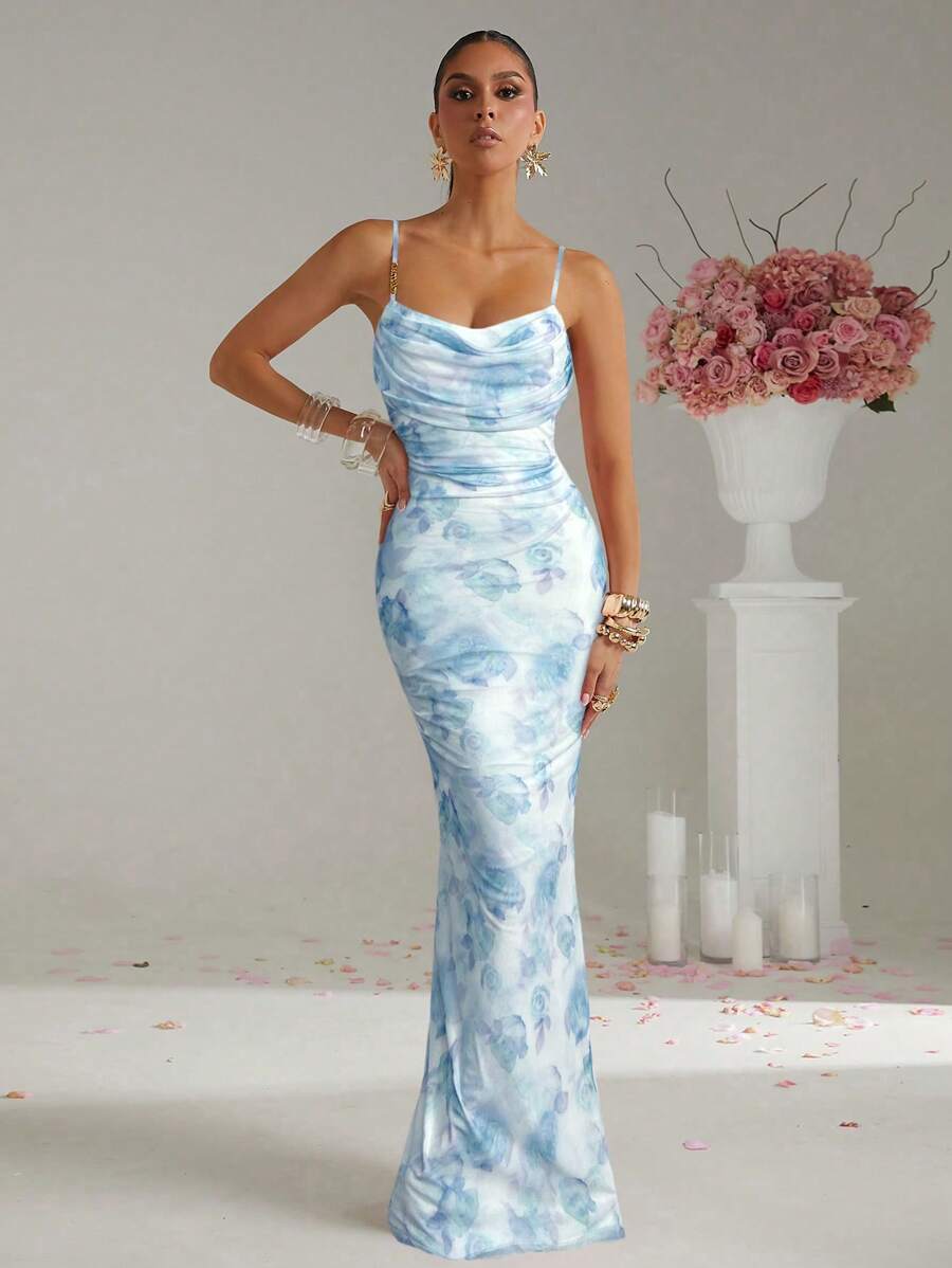 Aurelie | Robe Maxi Ajustée à Touches de Luxe