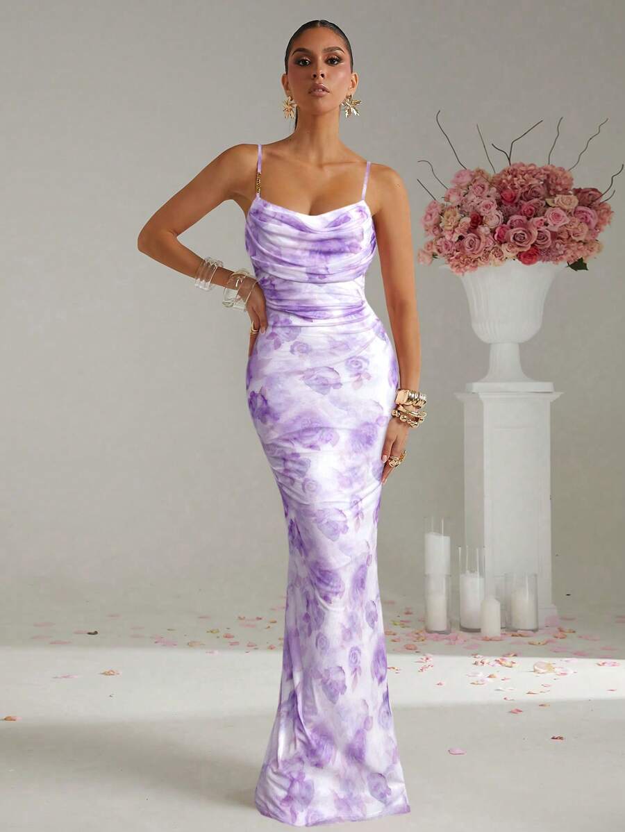 Aurelie | Robe Maxi Ajustée à Touches de Luxe