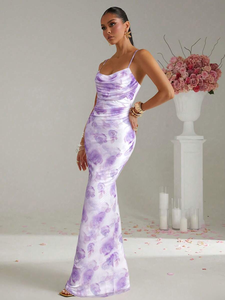 Aurelie | Robe Maxi Ajustée à Touches de Luxe