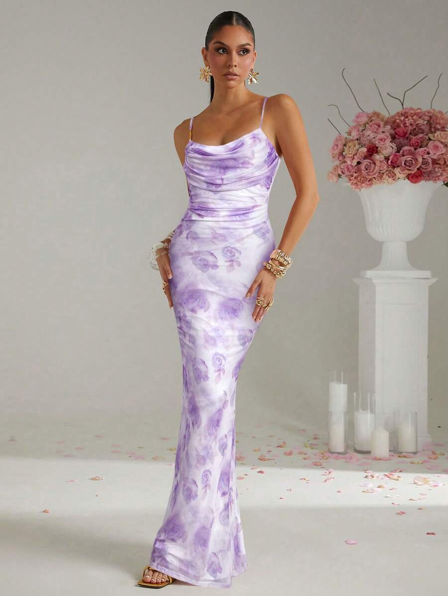 Aurelie | Robe Maxi Ajustée à Touches de Luxe