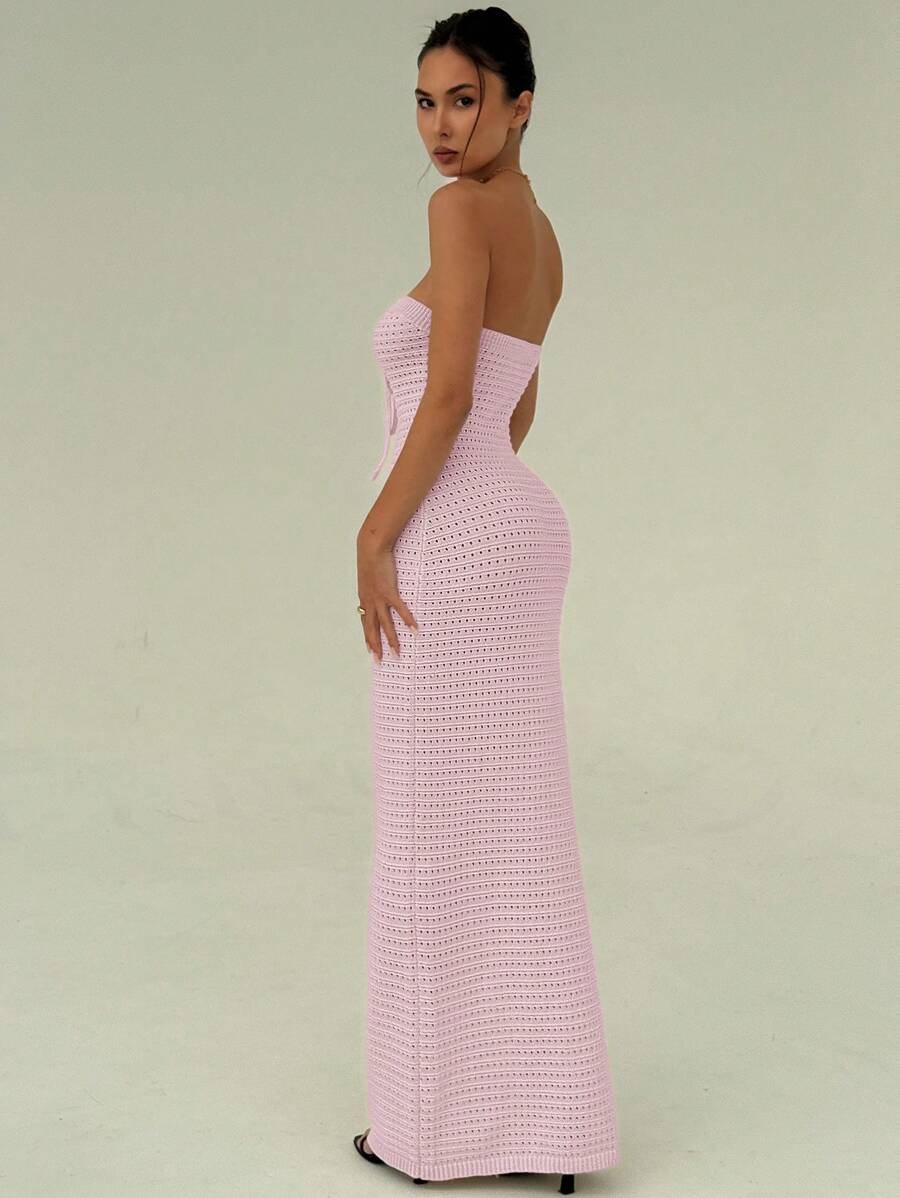 Nina | Robe Maxi Maille & Taille Sculptée