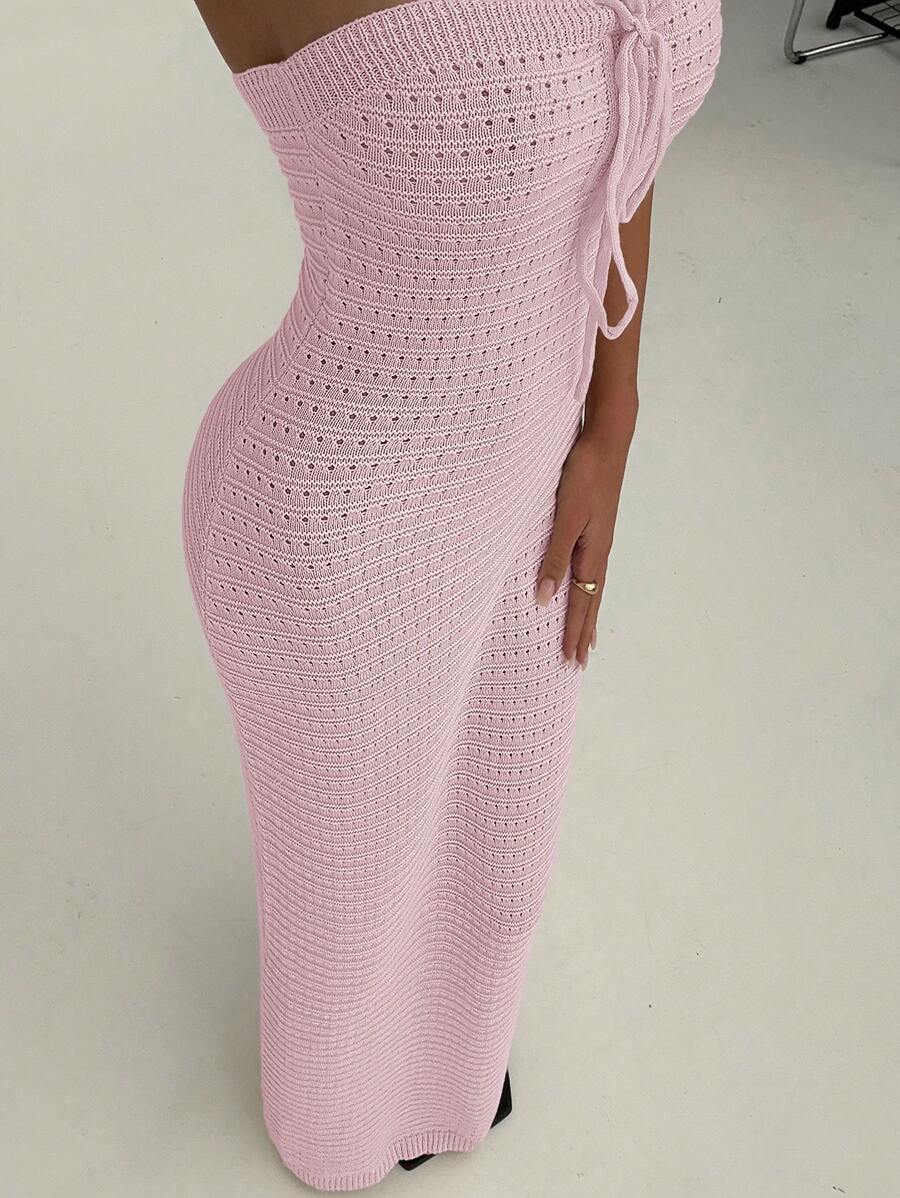 Nina | Robe Maxi Maille & Taille Sculptée