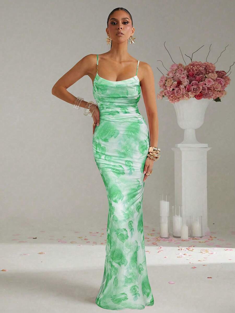 Aurelie | Robe Maxi Ajustée à Touches de Luxe