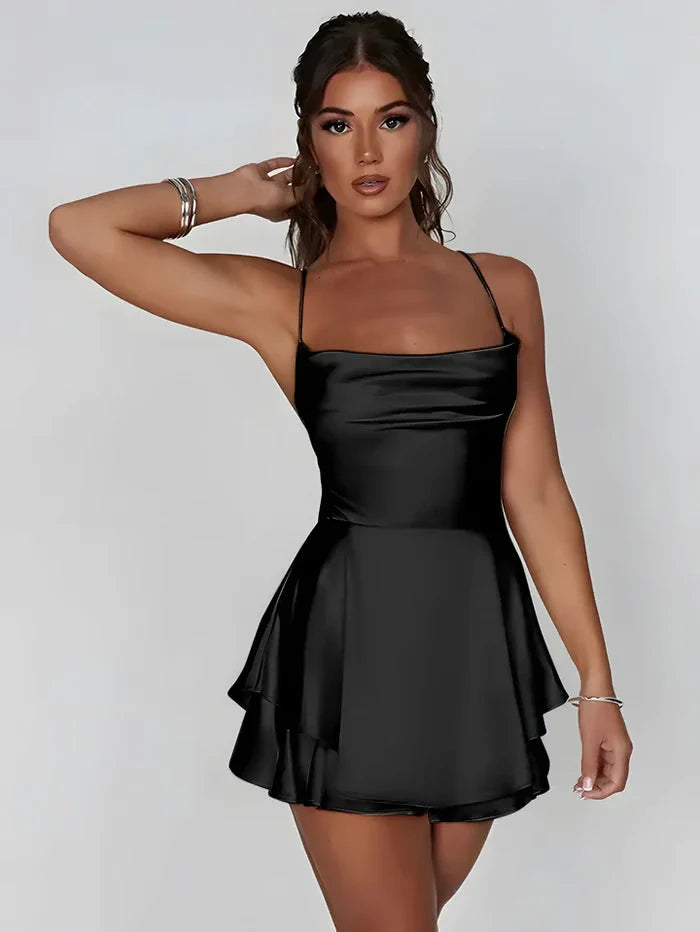 Alizée | Robe Unie Dos Nu à Bretelles