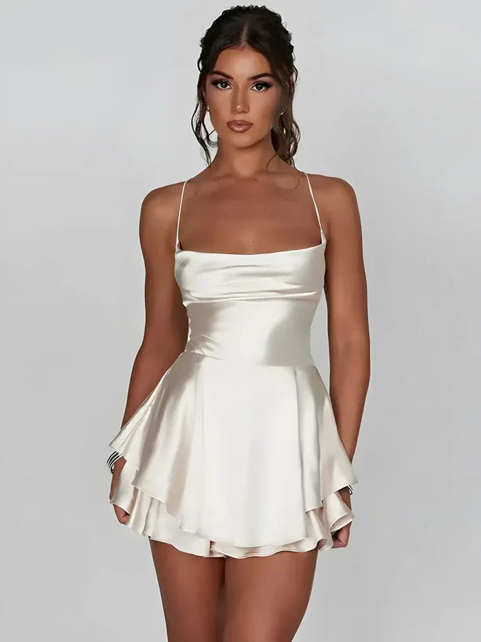 Alizée | Robe Unie Dos Nu à Bretelles