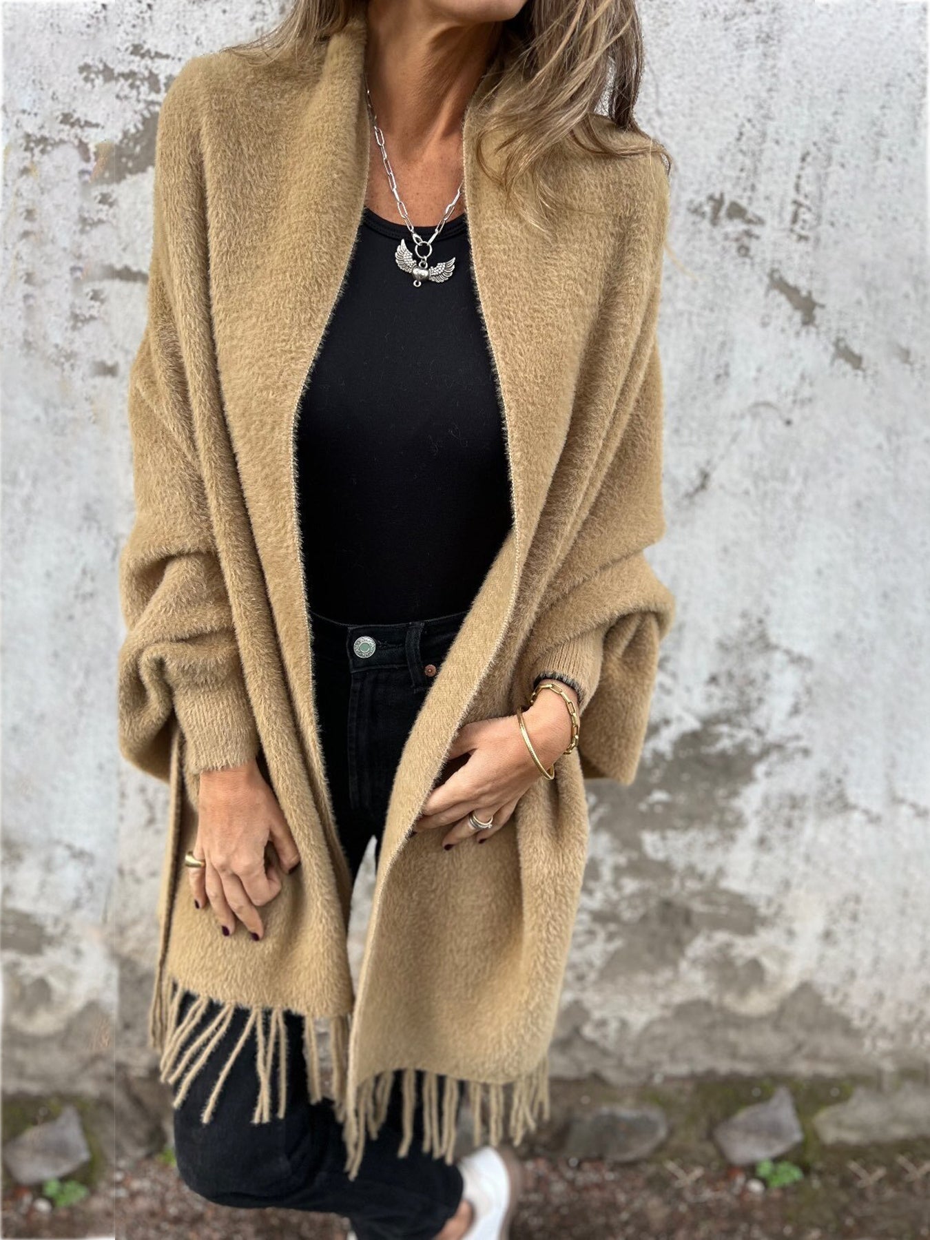 Alina™ | Pull cache-cœur à manches longues