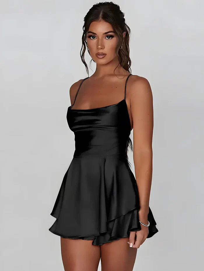 Alizée | Robe Unie Dos Nu à Bretelles