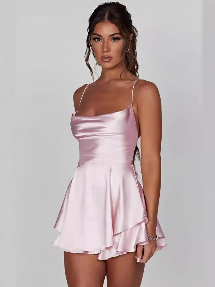 Alizée | Robe Unie Dos Nu à Bretelles
