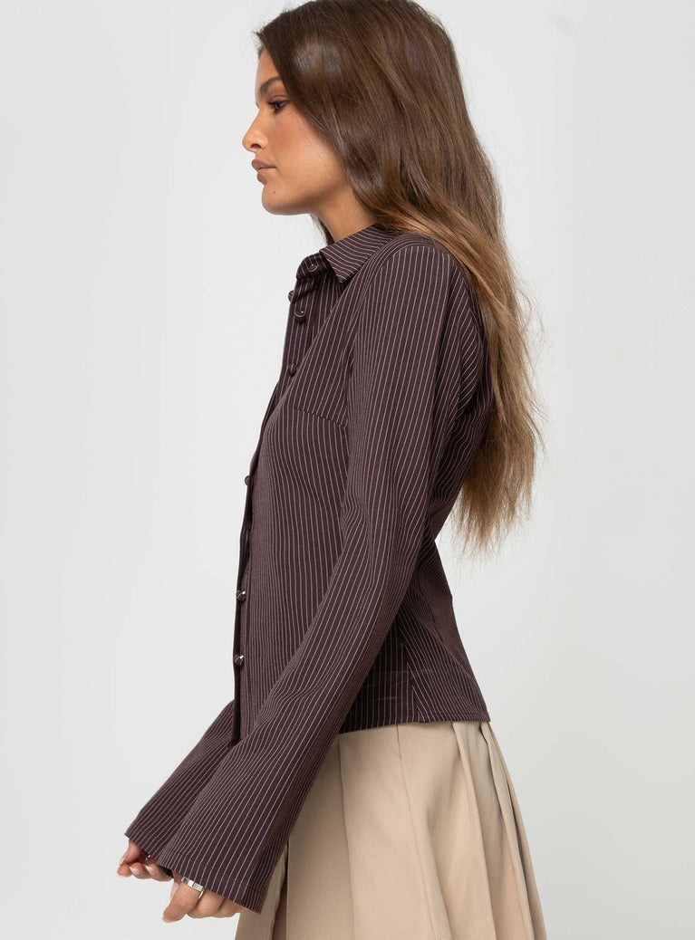 Elina | Blouse Rayée Élégante