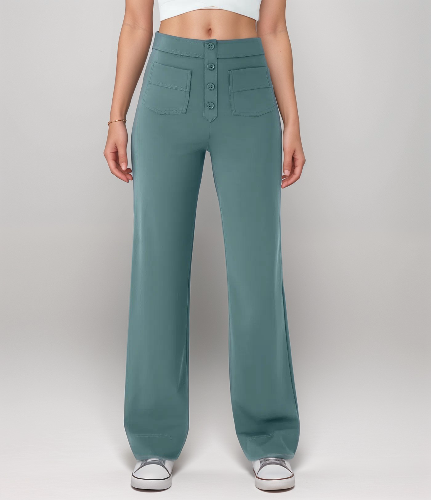 Léa | Pantalon Taille Haute Élastique