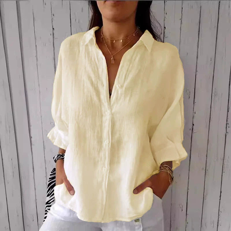 Nina | Chemise Coton et Lin à Nouer dans le Dos