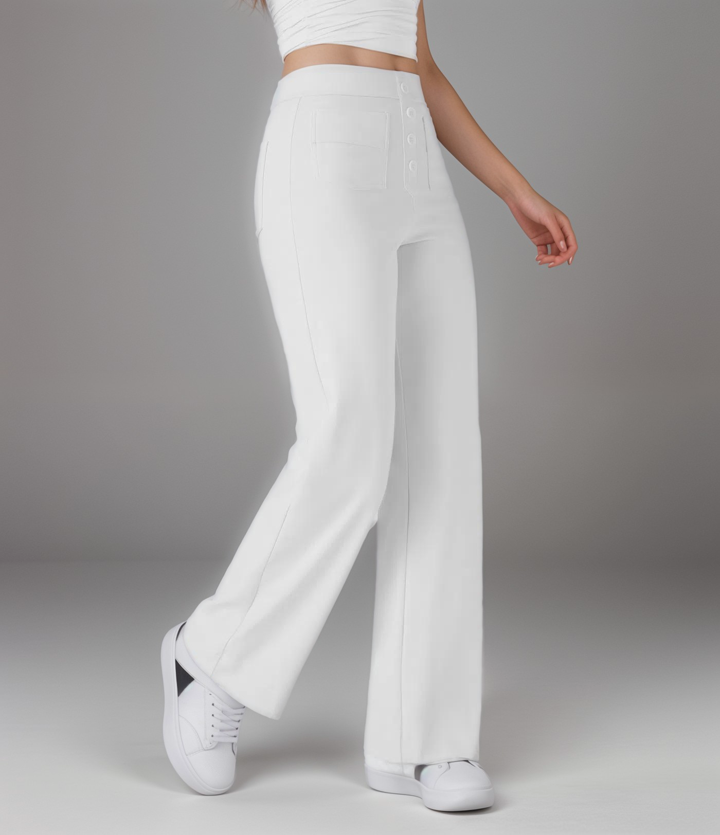 Léa | Pantalon Taille Haute Élastique