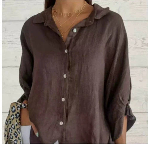 Nina | Chemise Coton et Lin à Nouer dans le Dos