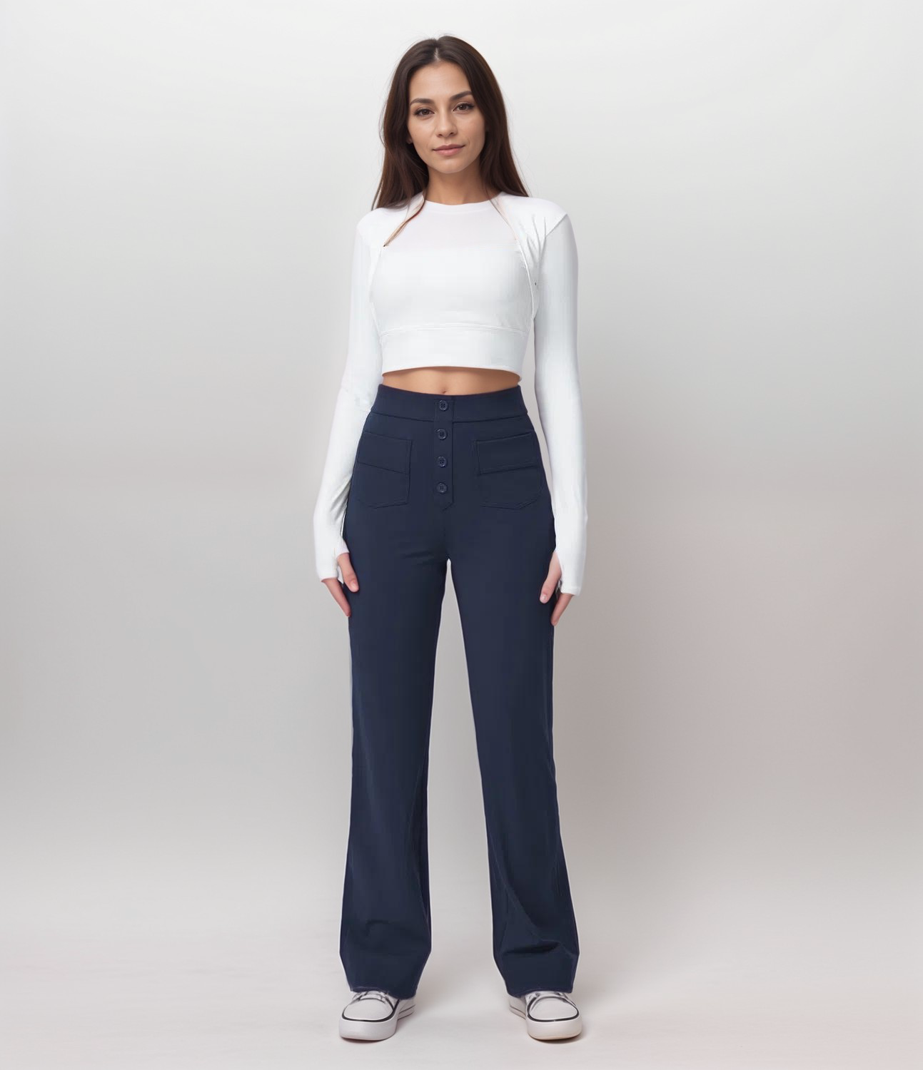 Léa | Pantalon Taille Haute Élastique