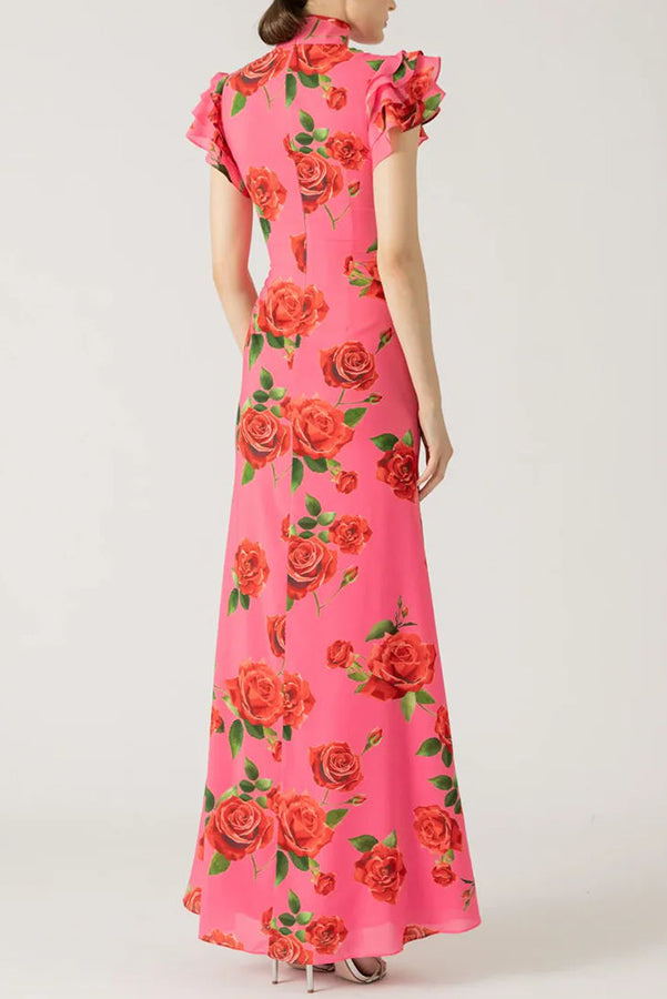 Meilin | Robe Maxi Fleurie Style Cheongsam