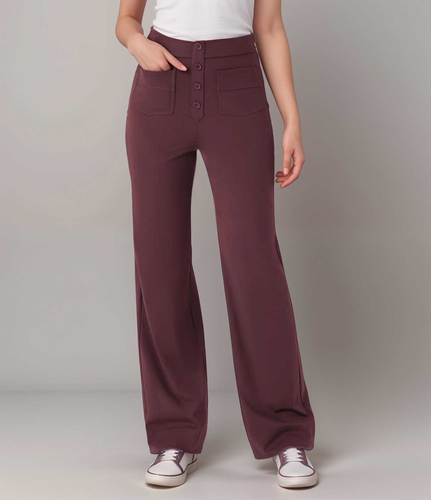 Léa | Pantalon Taille Haute Élastique
