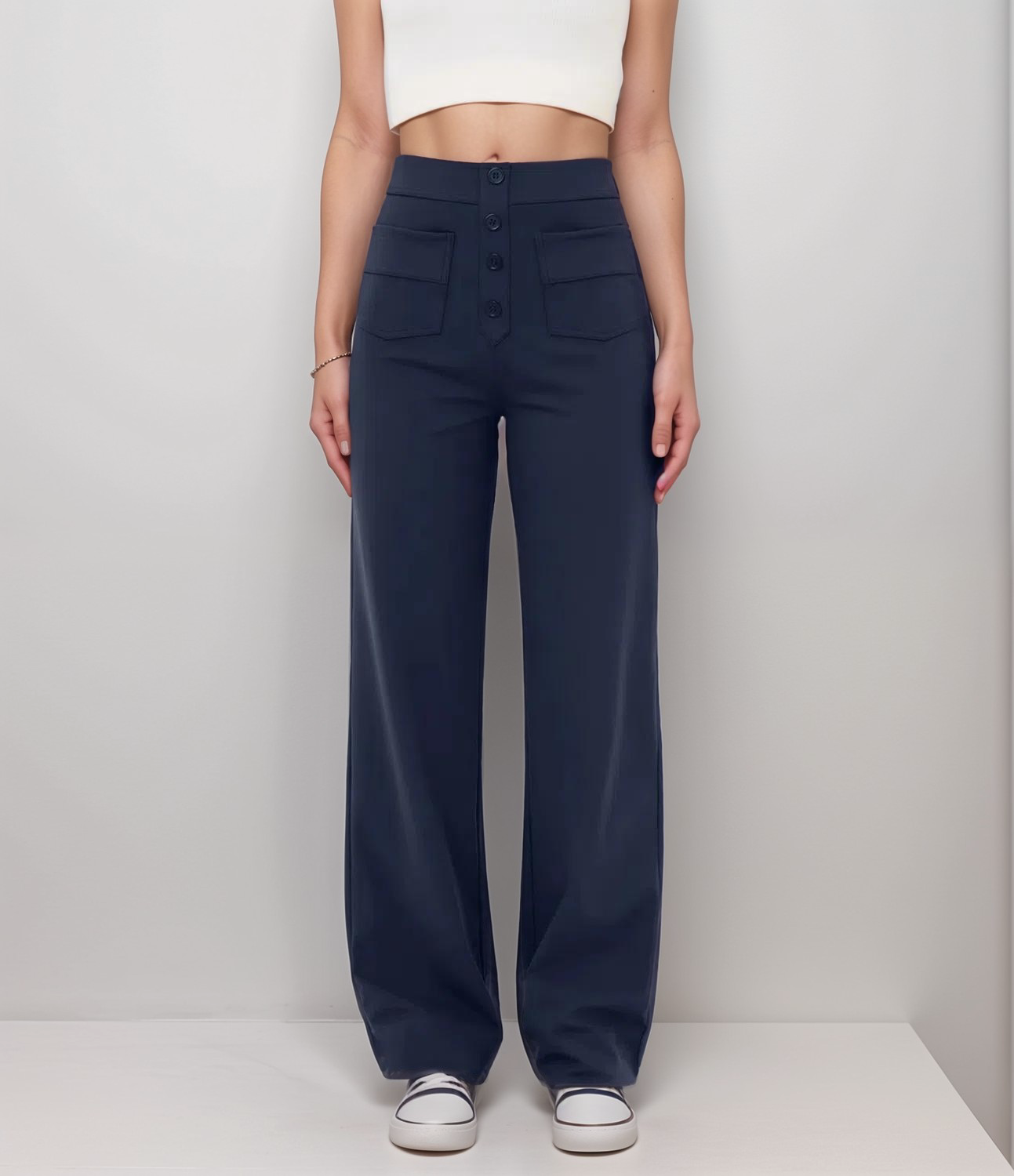 Léa | Pantalon Taille Haute Élastique