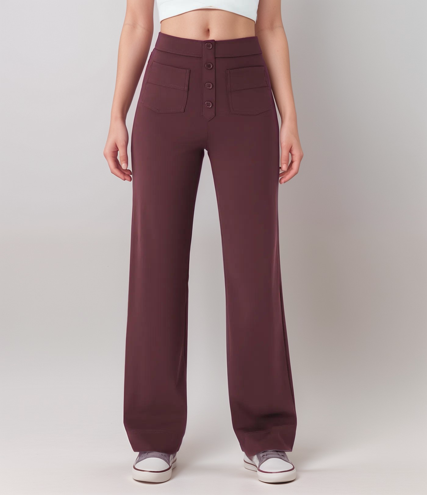 Léa | Pantalon Taille Haute Élastique