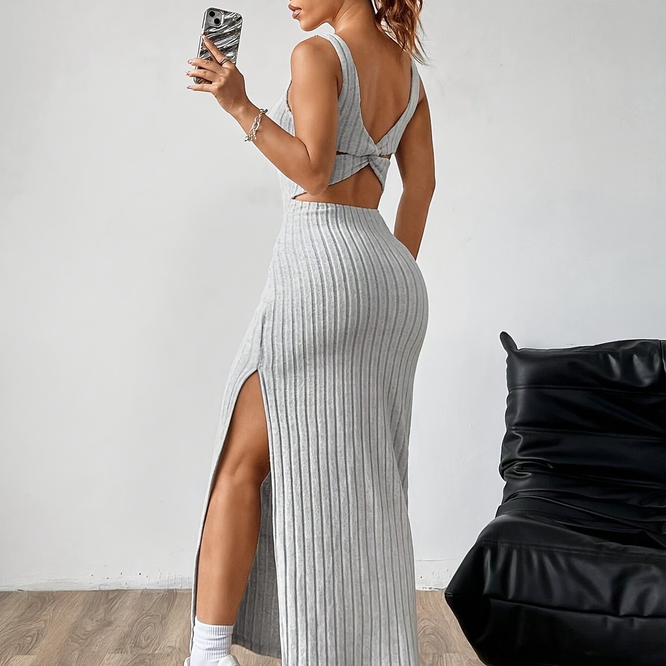 Noémie | Robe Fendue & Dos Dénudé