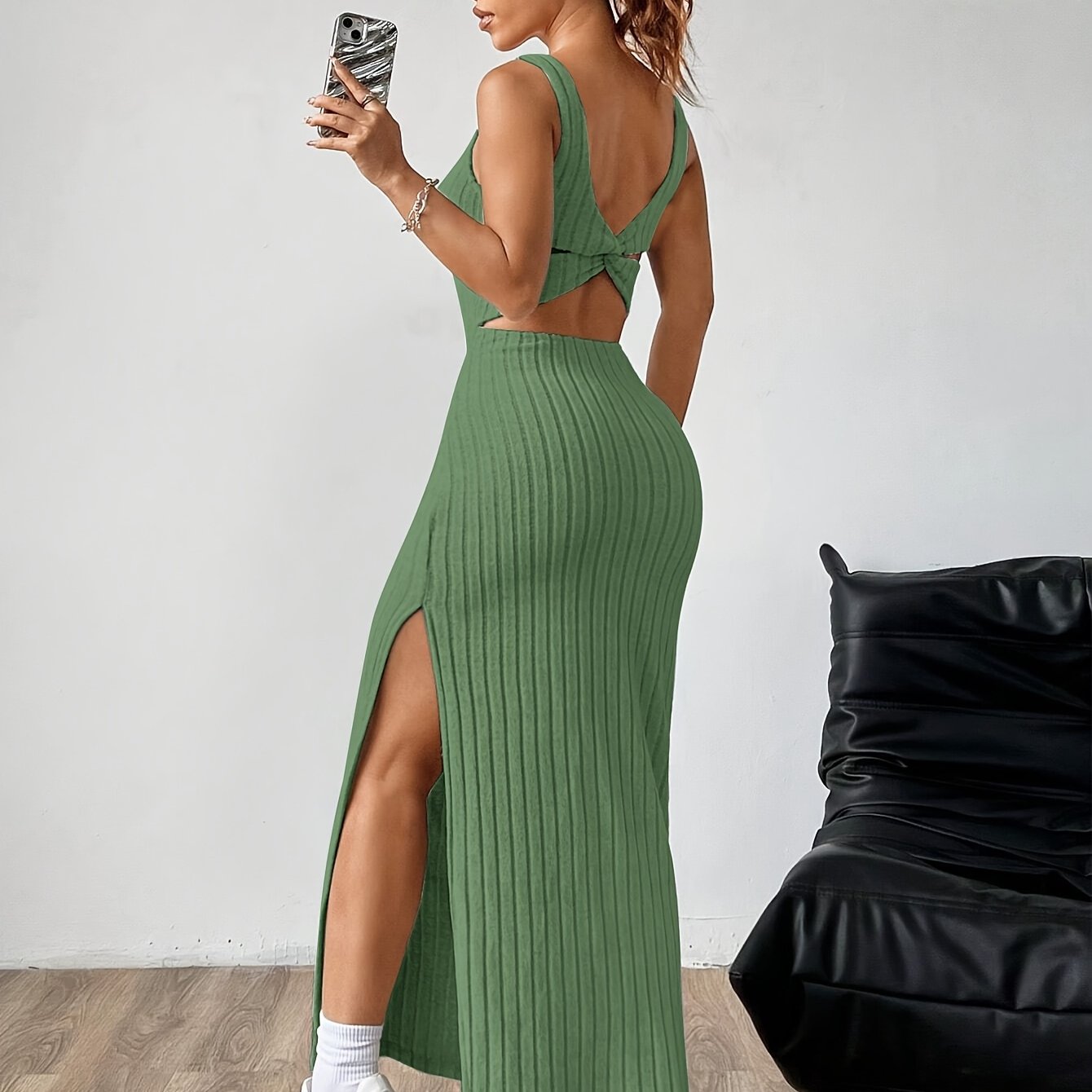 Noémie | Robe Fendue & Dos Dénudé