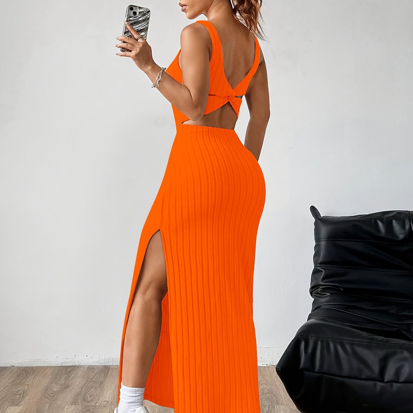 Noémie | Robe Fendue & Dos Dénudé