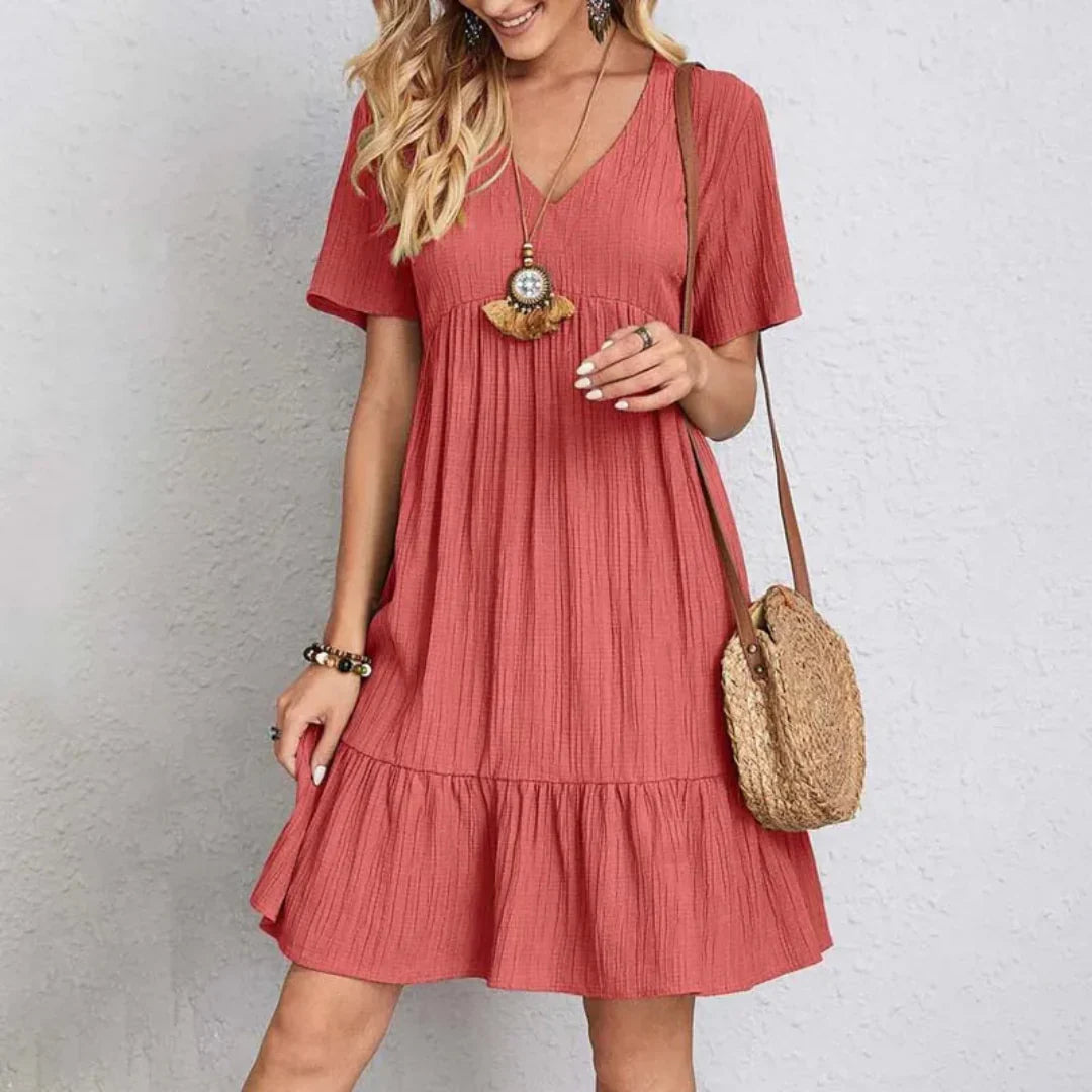 Aline | Robe Mini Bohème & Confort d’Été