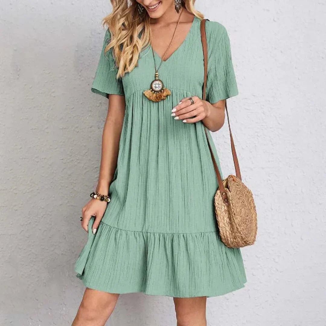 Aline | Robe Mini Bohème & Confort d’Été