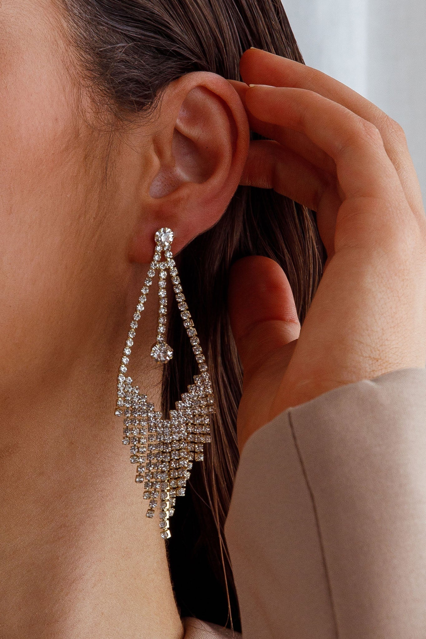 Boucles d'oreilles à franges Victoria Diamante Or