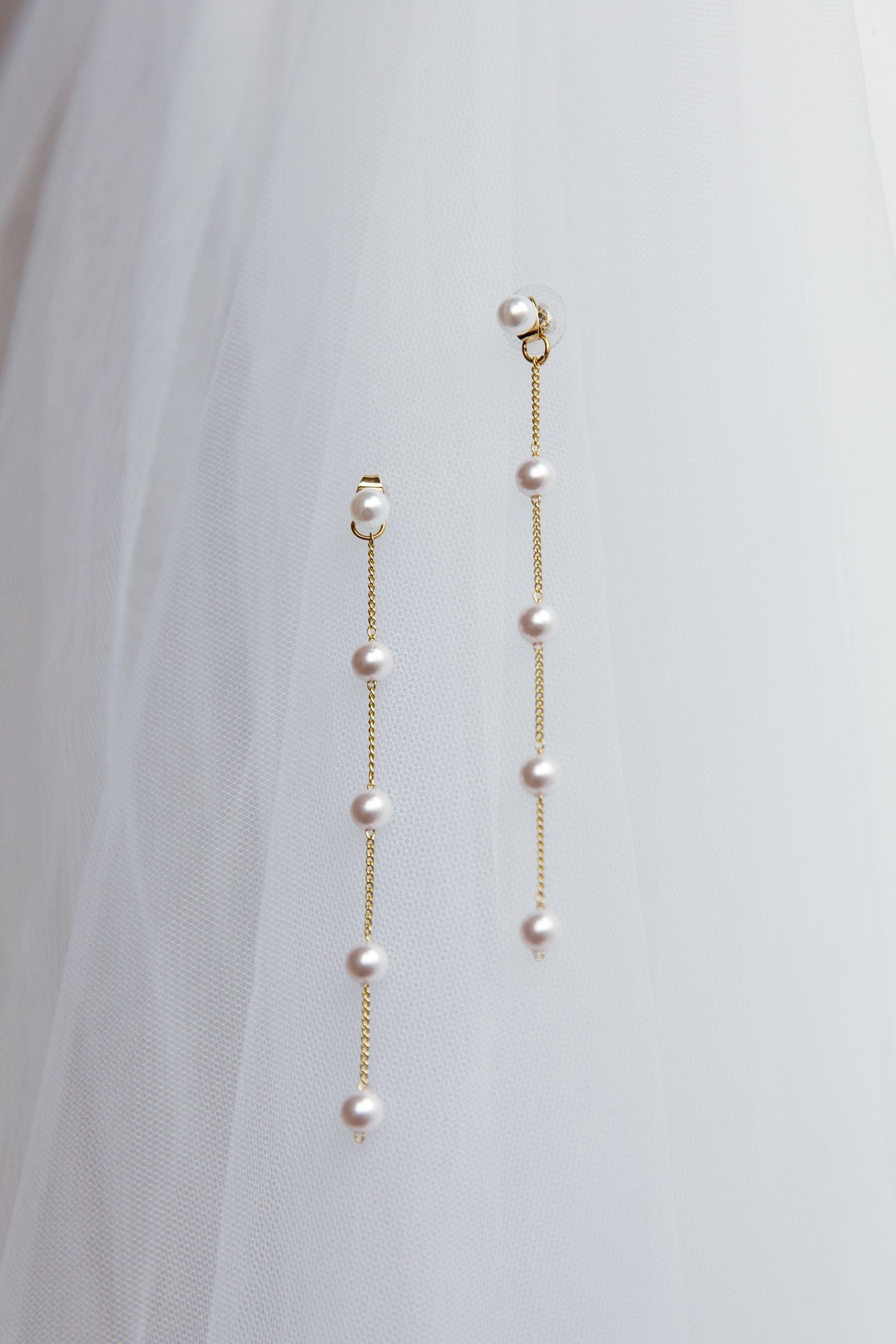 Boucles d'oreilles goutte de perles Gaia en or