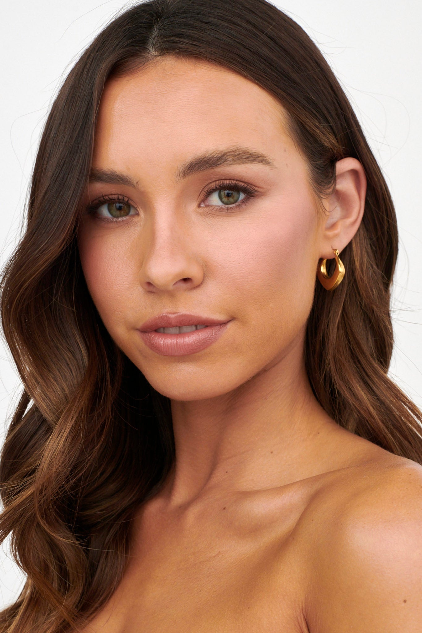 Boucles d'oreilles Huggie Géométriques Tilly Or