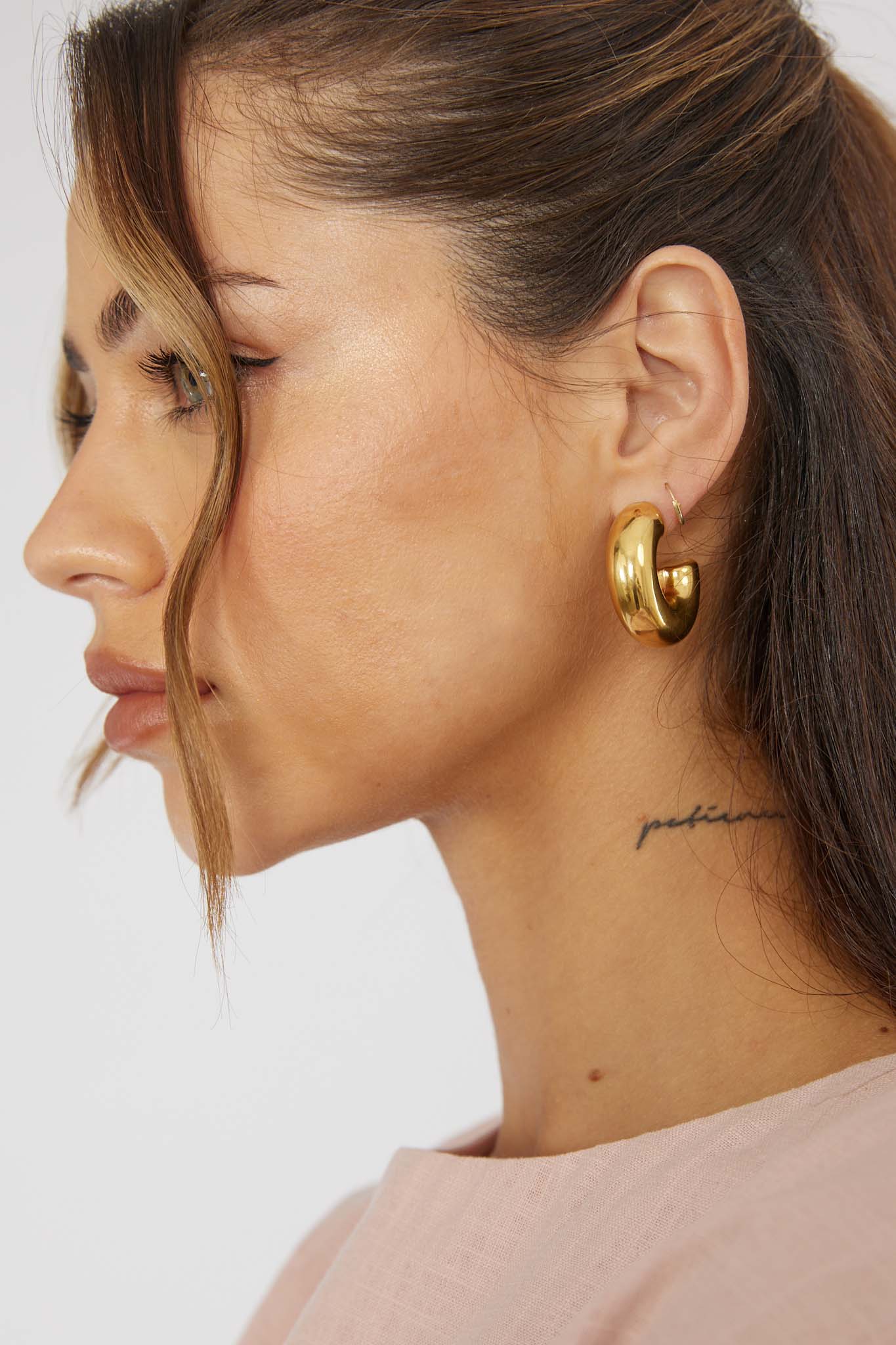 Boucles d'oreilles créoles Chunky Claro Or