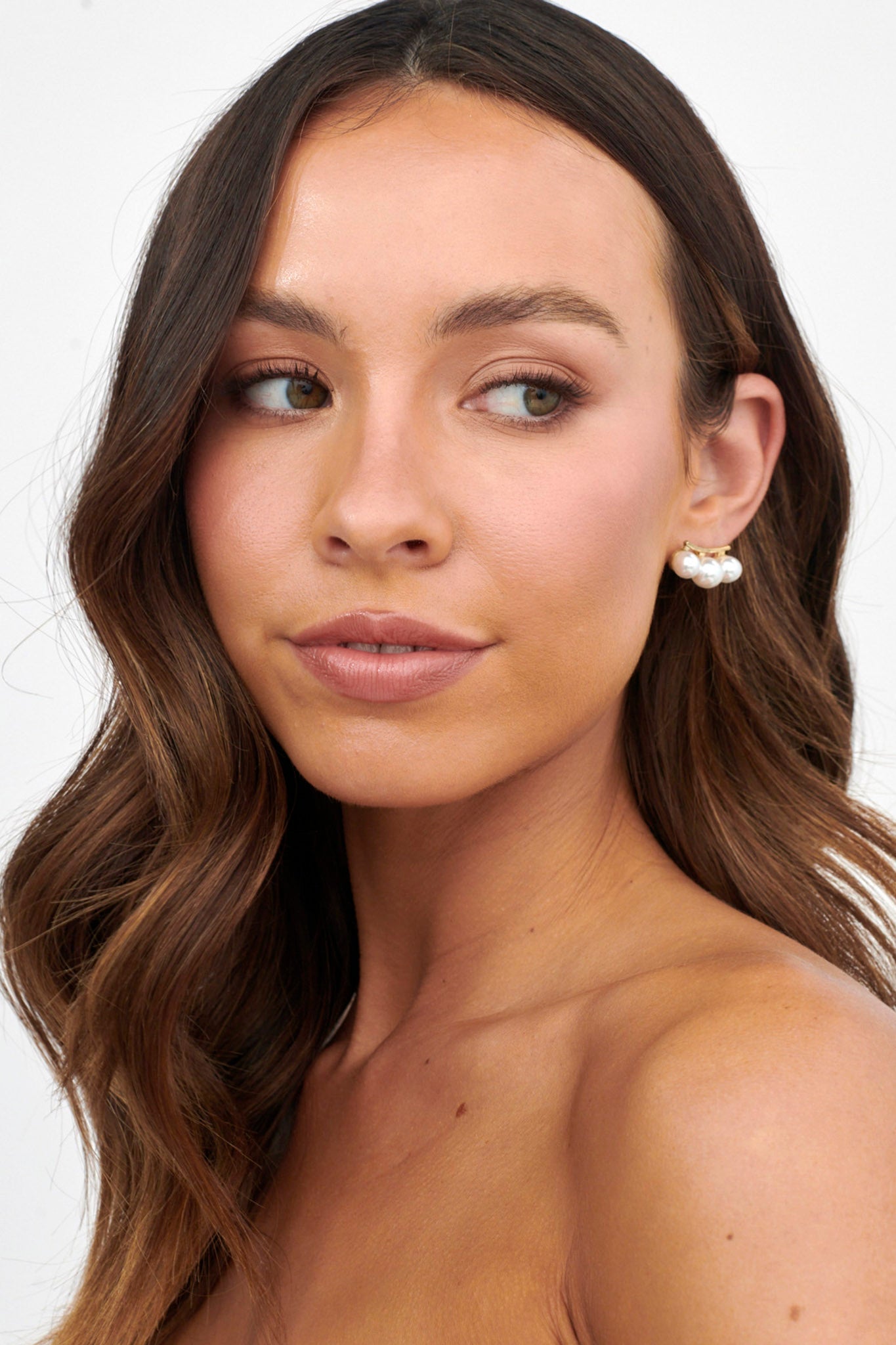Boucles d'oreilles Eva Trois Perles Or