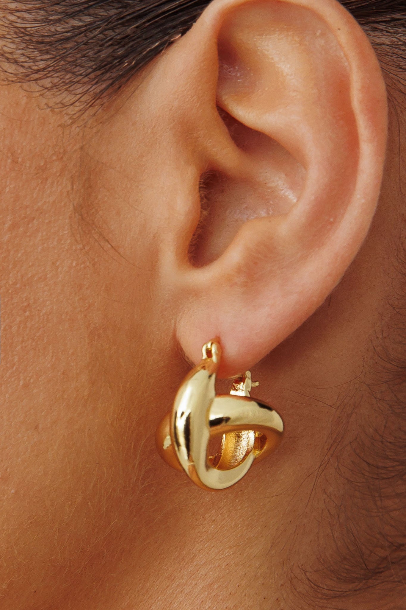 Boucles d'oreilles créoles Jetset en or