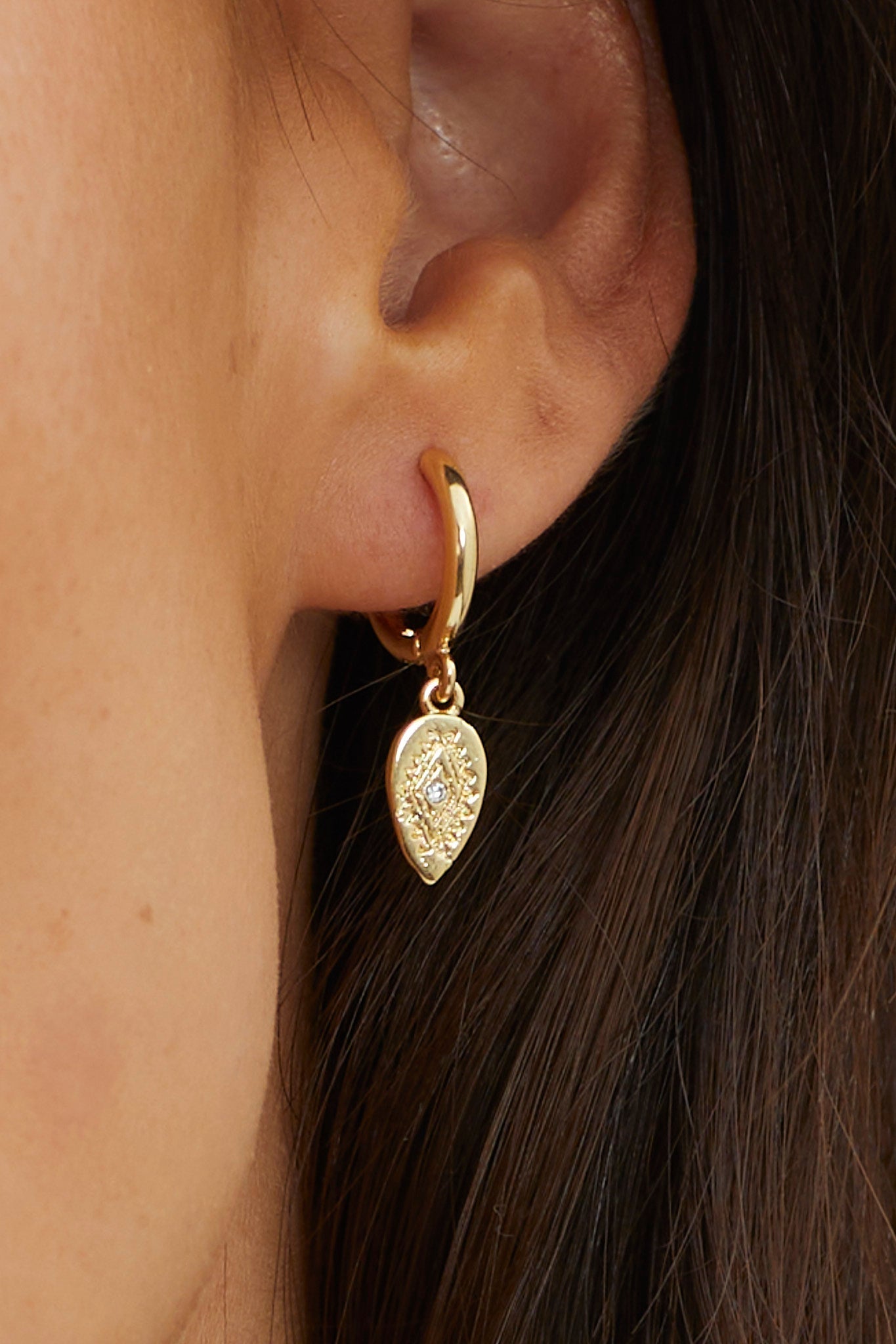 Boucles d'oreilles pendantes en forme de goutte Emmie Or