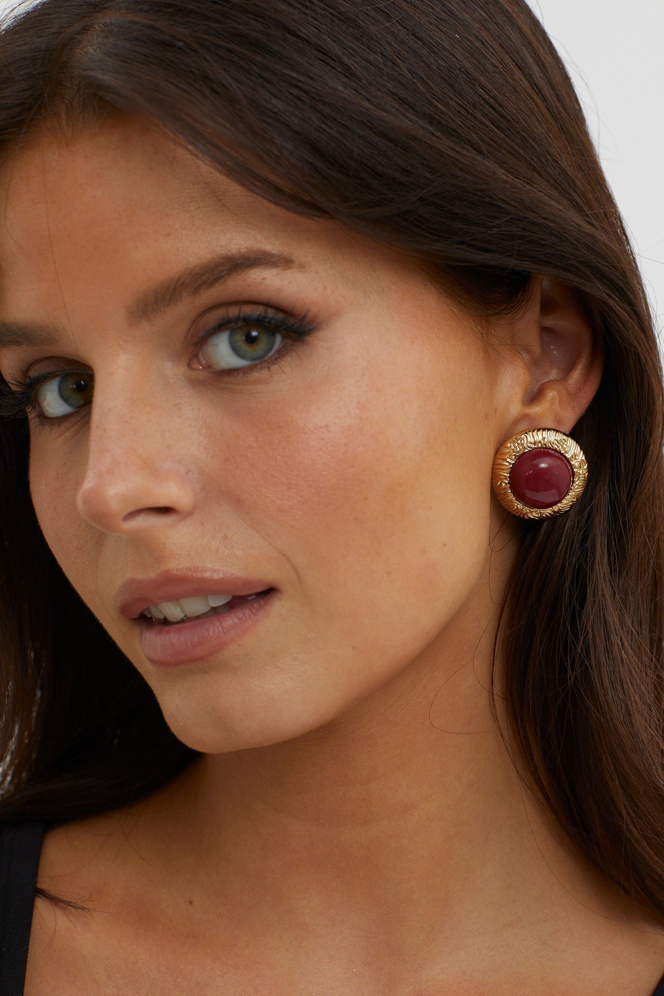 Boucles d'oreilles Dome Or Brumeux Vin