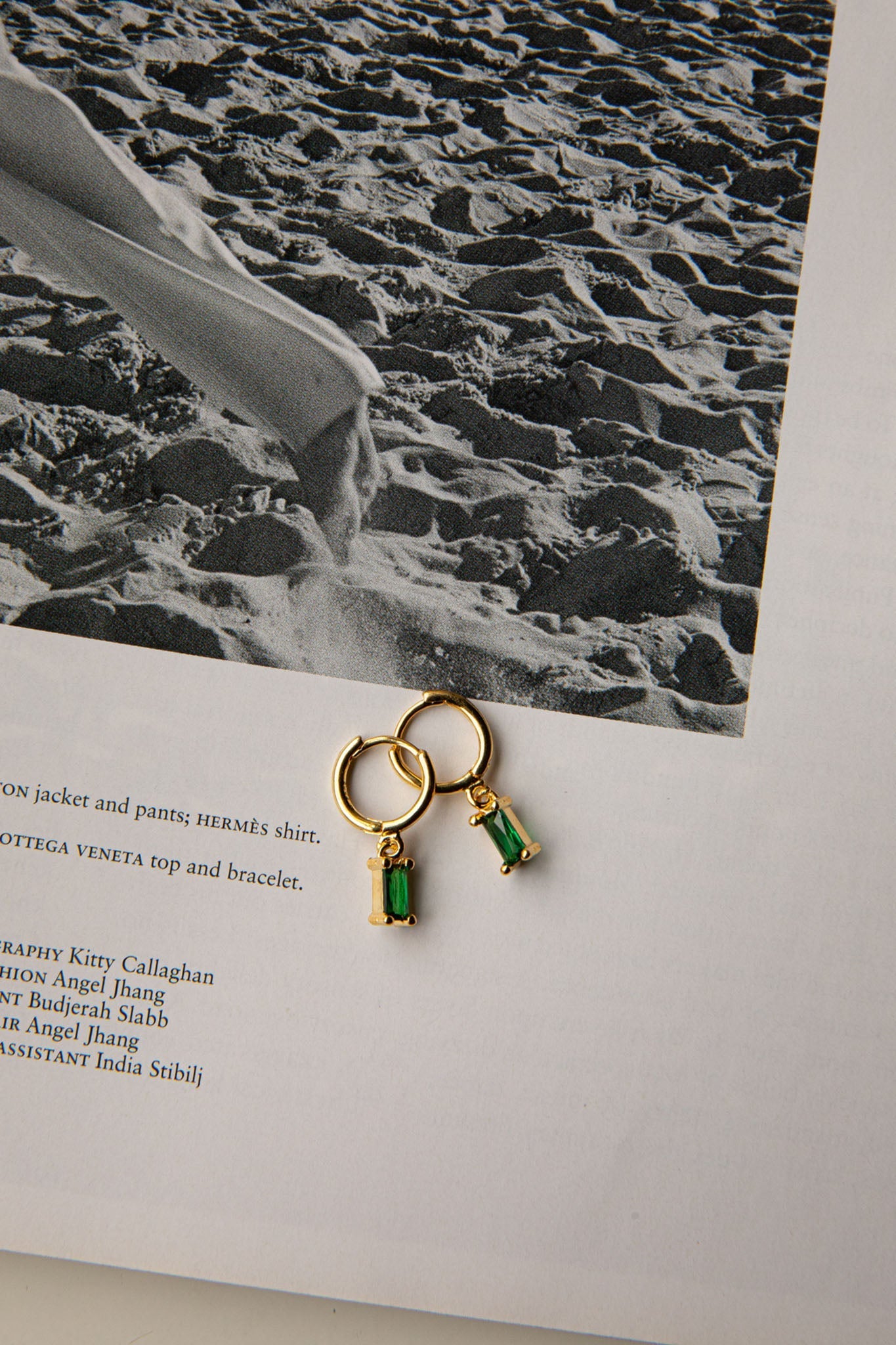 Boucles d'oreilles créoles Diamante d'Avril Teal