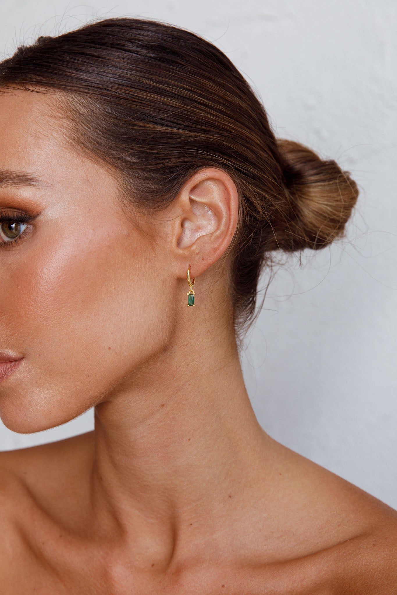 Boucles d'oreilles créoles Diamante d'Avril Teal