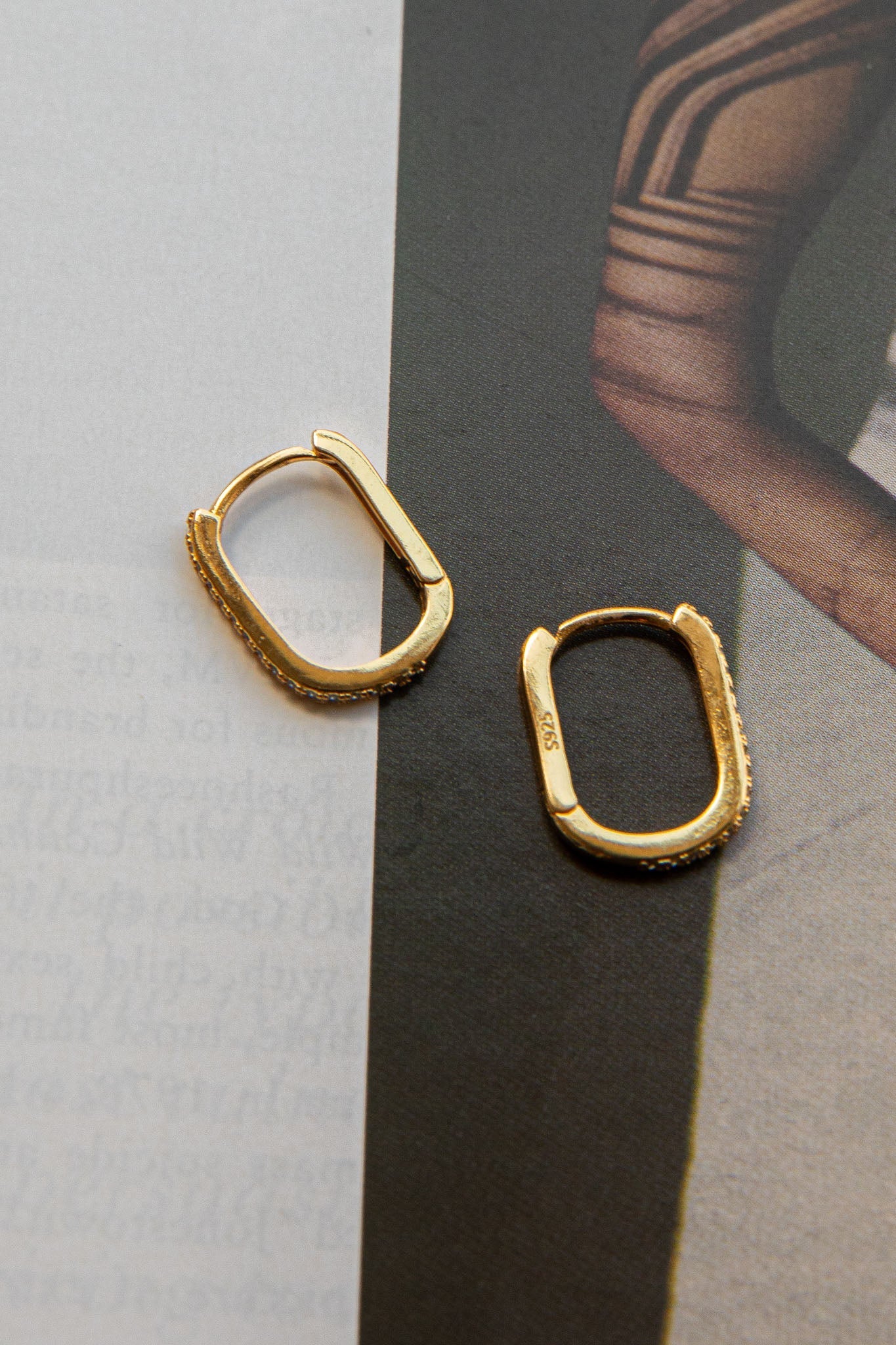 Boucles d'oreilles créoles Ark Diamante Or