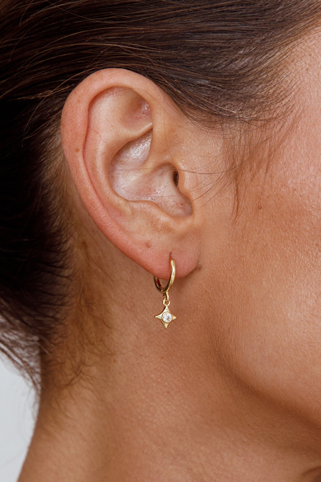 Boucles d'oreilles créoles Lucida Diamante Or