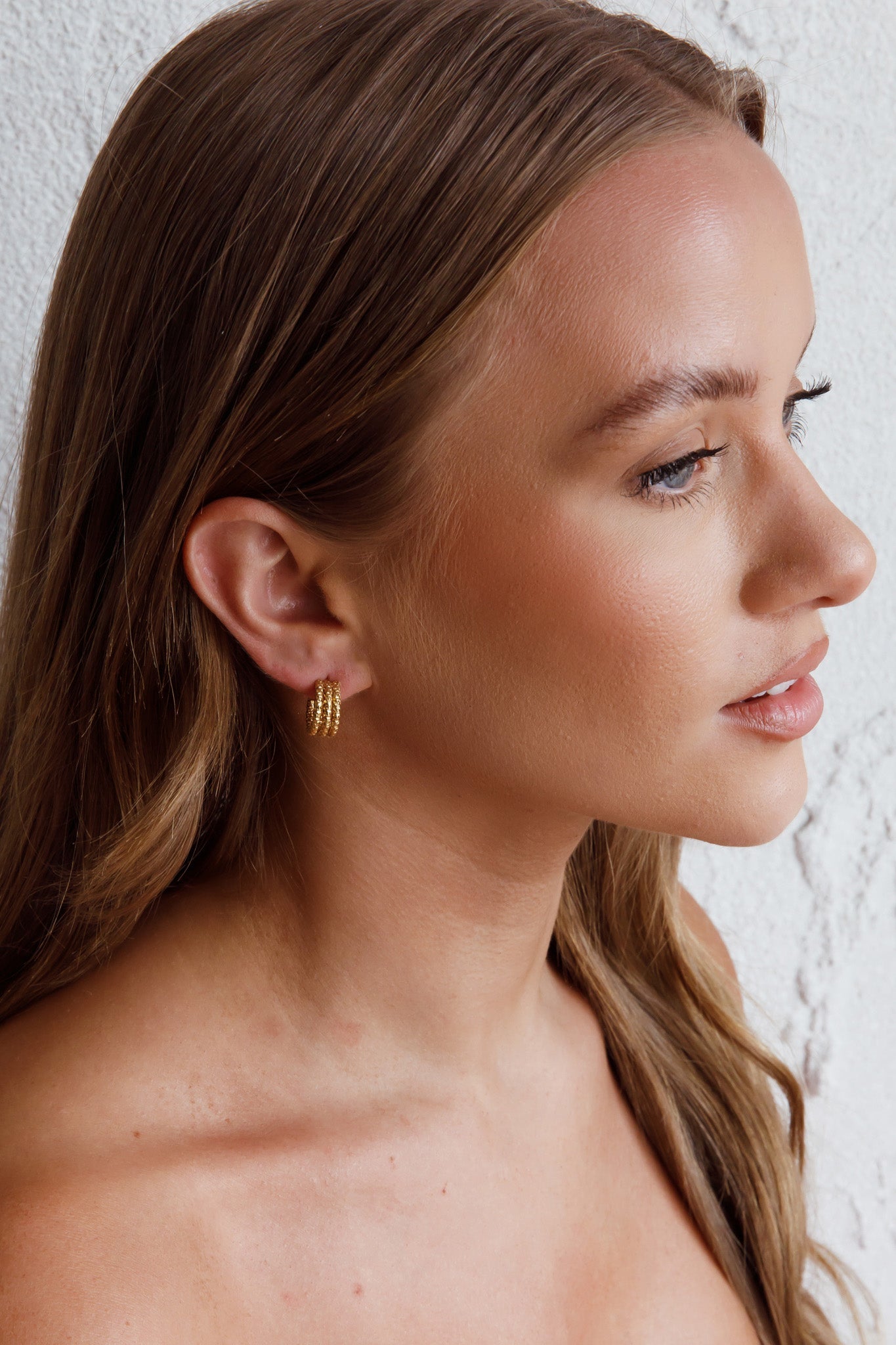 Boucles d'oreilles créoles Goldilocks en or