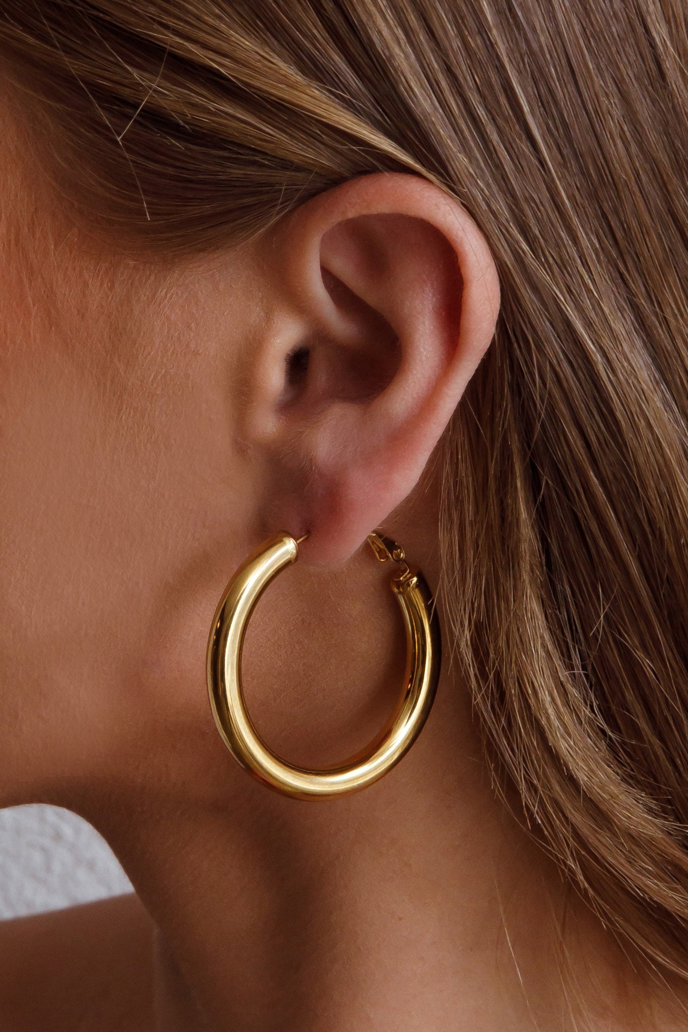 Boucles d'oreilles créoles Méduse Or