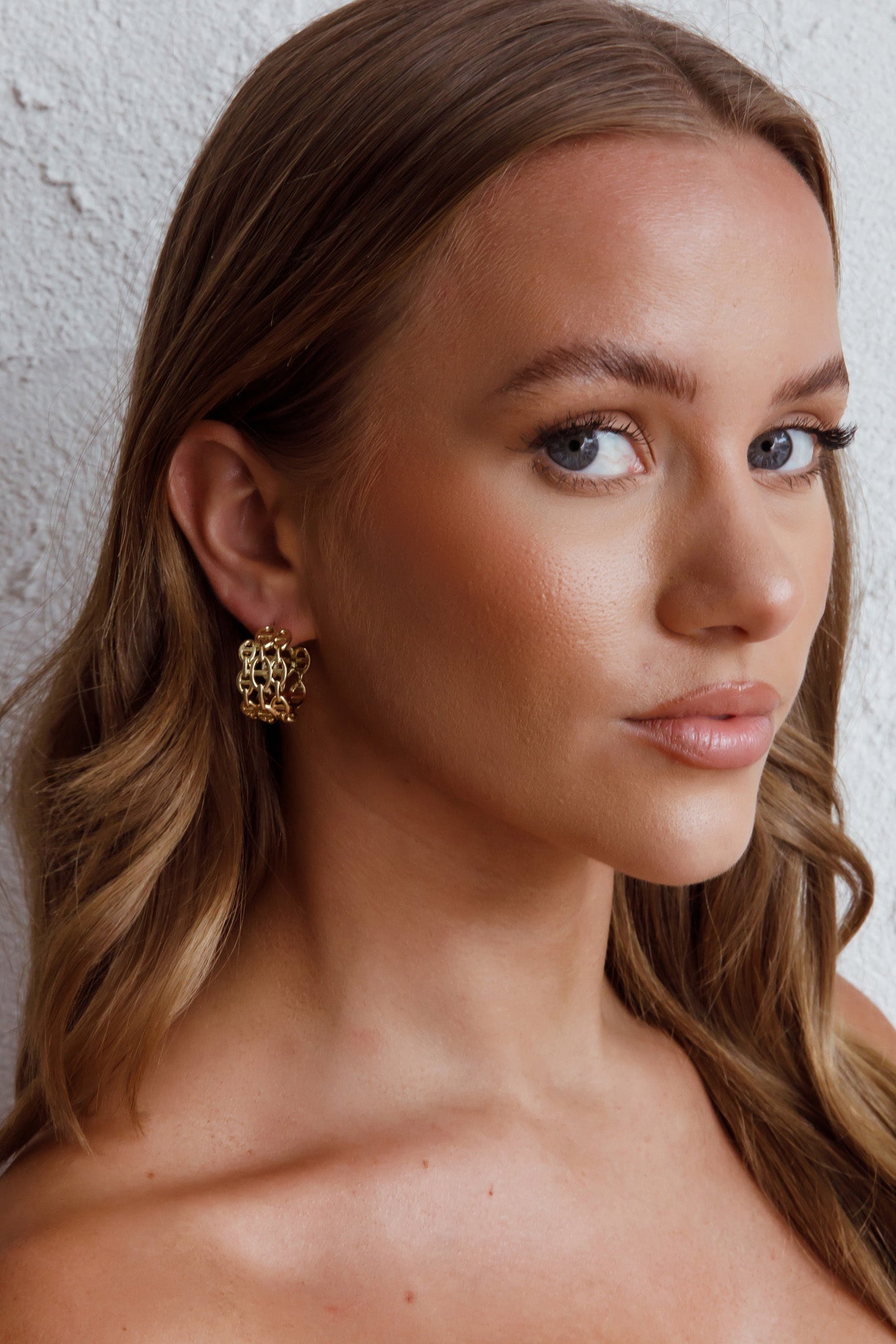 Boucles d'oreilles créoles ouvertes Georgiana en or