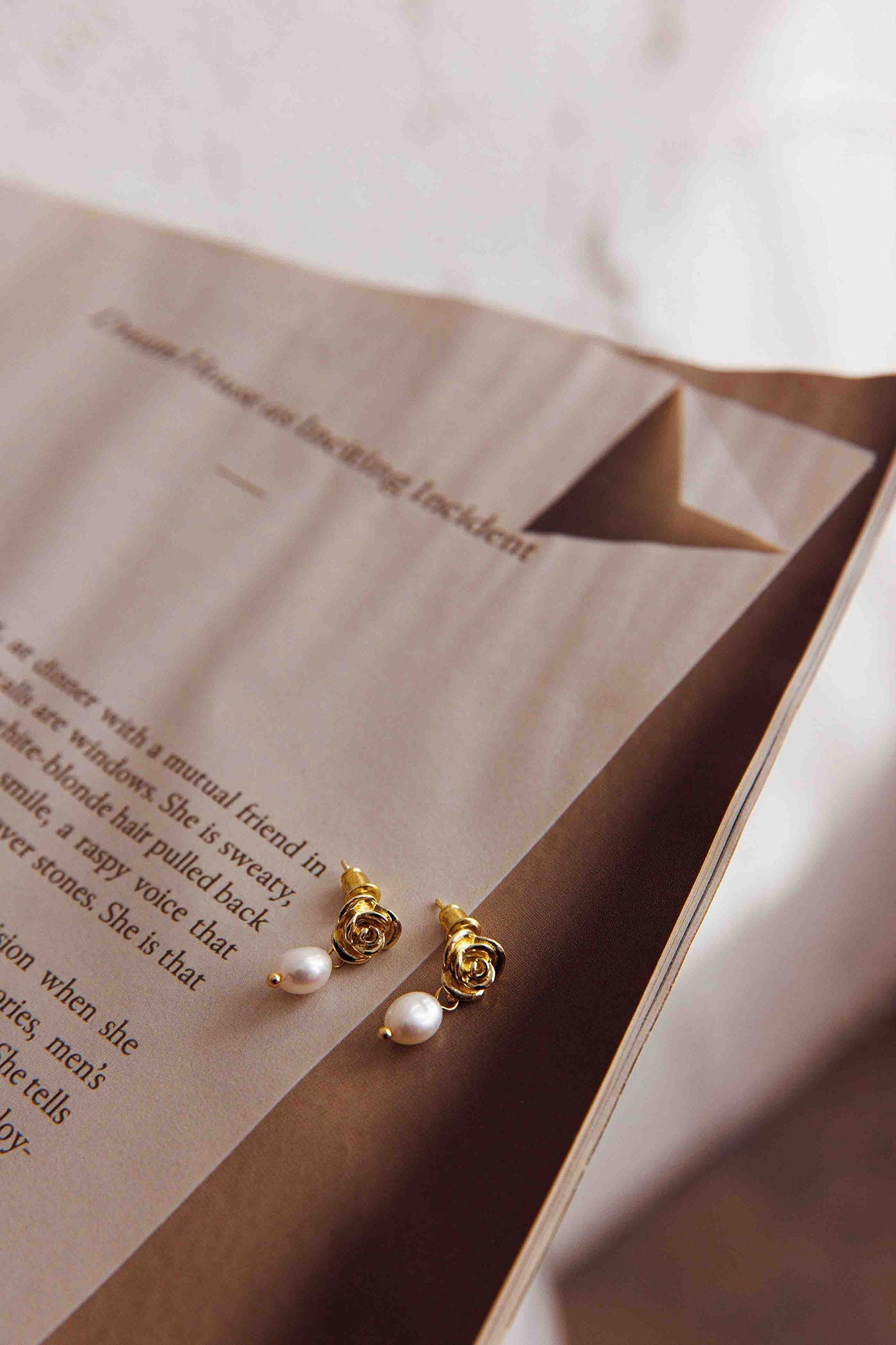 Boucles d'oreilles Le Jardin Fleur Perle Or