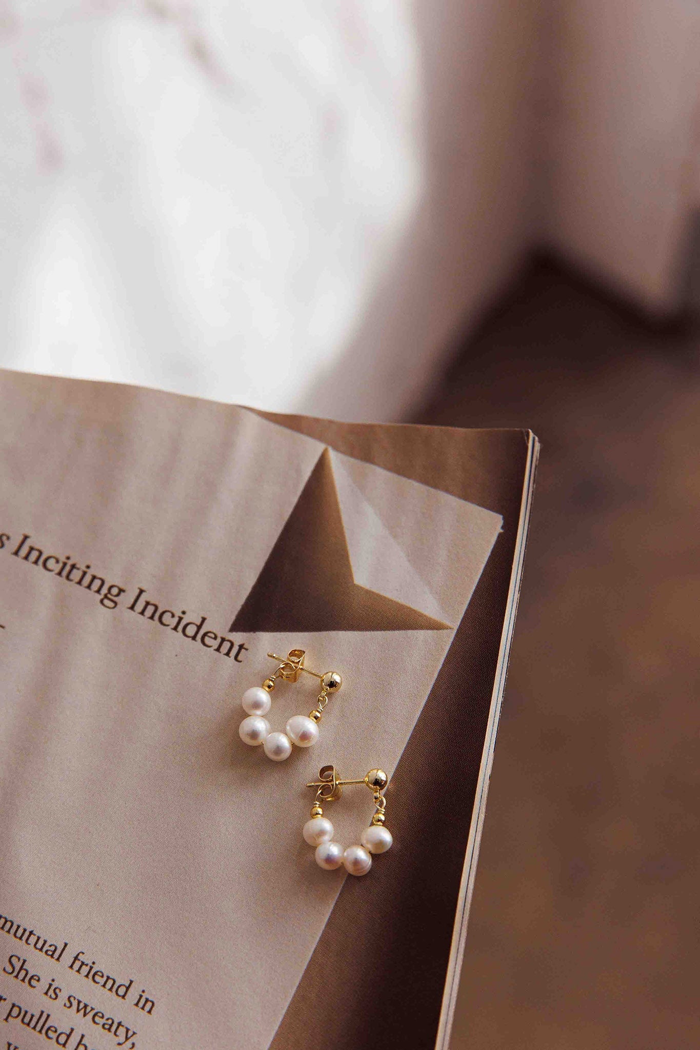 Boucles d'oreilles en perles Milly Or