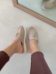 Coco | Mocassins Ouverts avec Détail Charm Doré