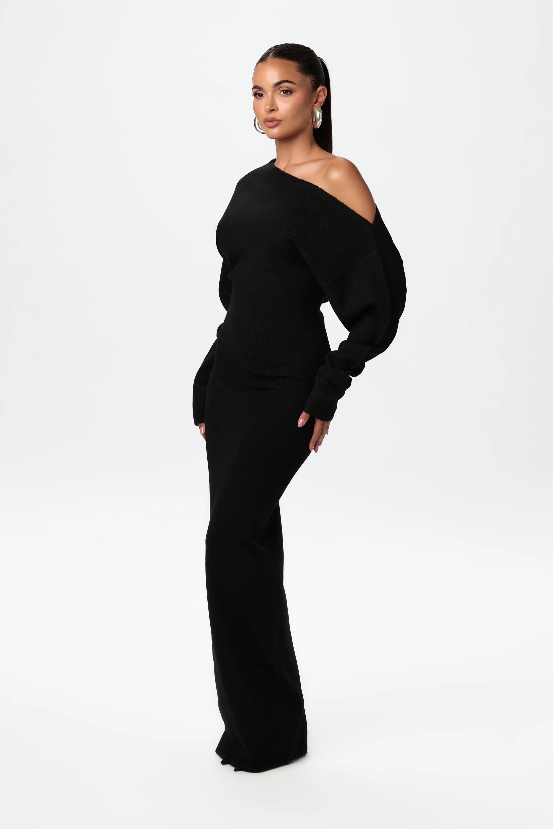 Lisanne | Robe Pull Épaule Dénudée
