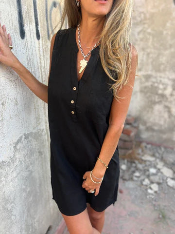 Léna | Robe Chemise en Coton et Lin